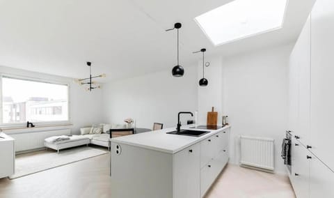 Kitchen or kitchenette, Living room, dishwasher, oven, stove