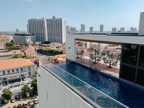 Property building, View (from property/room), City view, Swimming pool