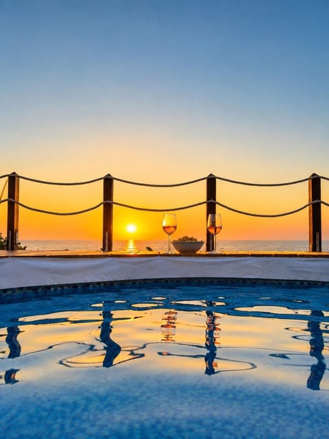 Swimming pool, Sunrise, Sunset