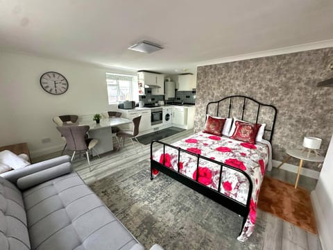 Bed, Kitchen or kitchenette, Living room, Photo of the whole room, Dining area, Bedroom, minibar, oven