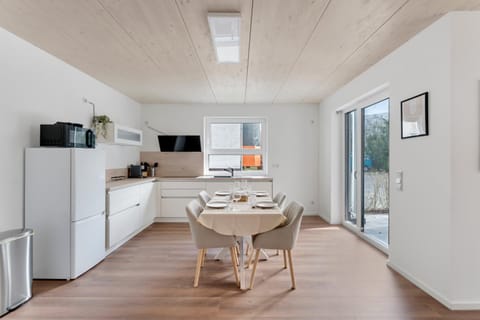 Kitchen or kitchenette, Dining area, stove