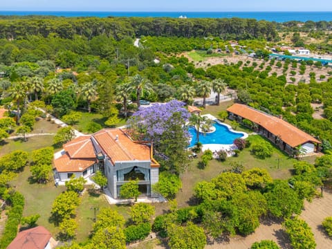 Property building, Natural landscape, Bird's eye view, Garden view, Pool view, Swimming pool