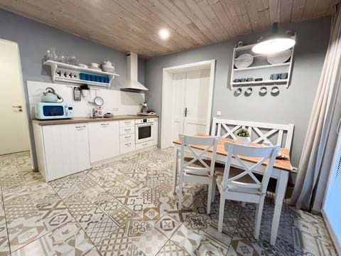 Kitchen or kitchenette, toaster