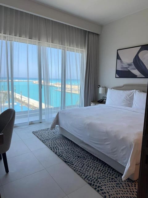 Bed, Bedroom, Sea view
