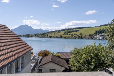 Natural landscape, Lake view, Mountain view