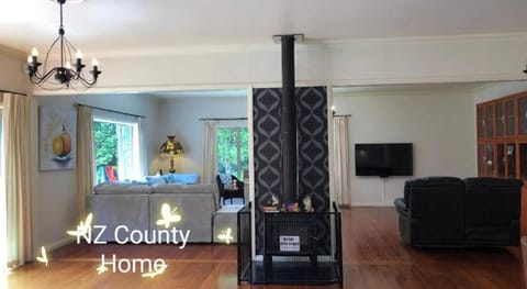 Living room, fireplace