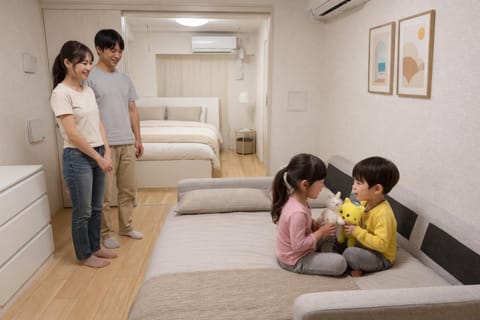 Bed, Living room, Photo of the whole room, Bedroom