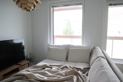 Bed, TV and multimedia, Living room, Photo of the whole room, Seating area, Bedroom