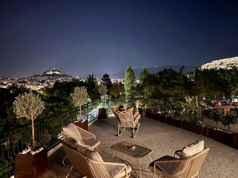 Night, Balcony/Terrace, Seating area
