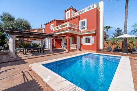 Property building, Living room, Swimming pool