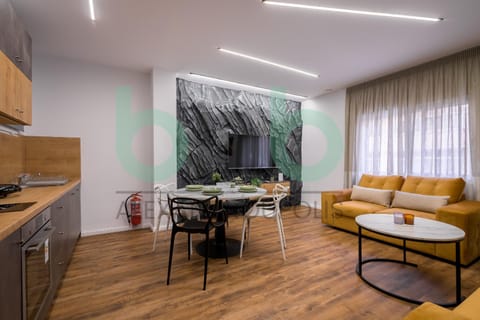 Kitchen or kitchenette, Living room, Photo of the whole room, Seating area, Dining area