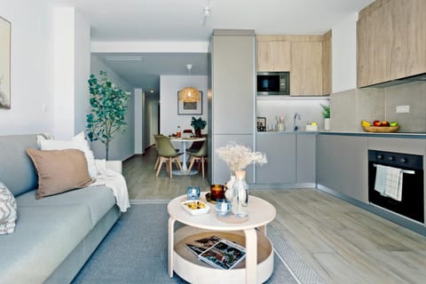 Kitchen or kitchenette, Living room, Dining area