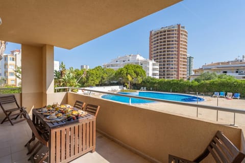 Property building, Patio, View (from property/room), Balcony/Terrace, Pool view, Swimming pool, sunbed