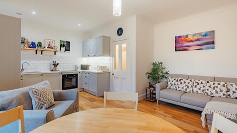 Living room, kitchen
