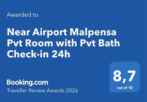 Near Airport Malpensa Pvt Room with Pvt Bath Check-in 24h Bed and Breakfast in Legnano