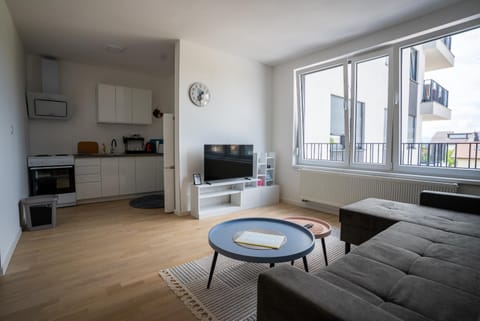 TV and multimedia, Kitchen or kitchenette, Living room, Seating area, oven, stove