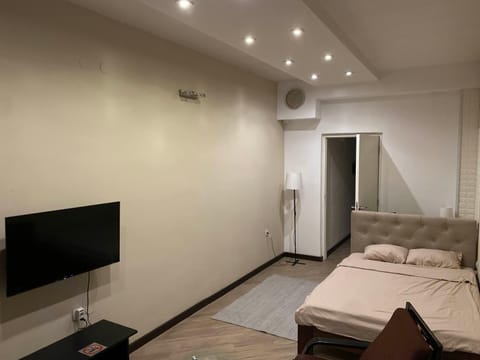 Bed, TV and multimedia, Living room, Photo of the whole room, Seating area, Bedroom
