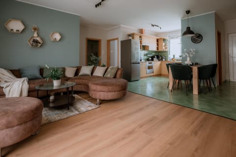Kitchen or kitchenette, Living room, Dining area