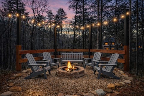 Night, Natural landscape, Seating area
