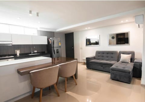 Kitchen or kitchenette, Living room, Dining area, dishwasher, oven