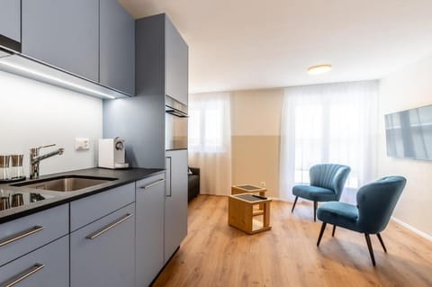 Kitchen or kitchenette, Living room, Seating area, Dining area, dishwasher, oven, stove