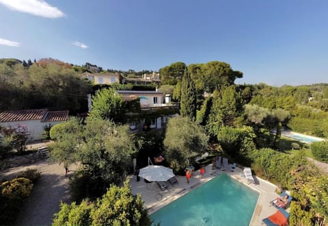 Natural landscape, Garden, Garden view, Pool view, Swimming pool, sunbed