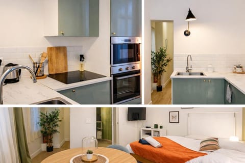 Shower, Toilet, Bed, Night, TV and multimedia, Coffee/tea facilities, Kitchen or kitchenette, Photo of the whole room, Seating area, Dining area, internet, microwave, oven, stove, towels, washing machine, kitchen