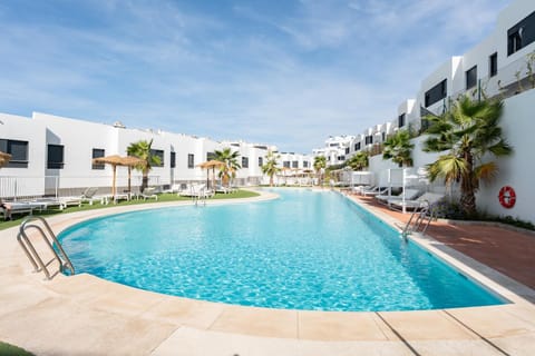Property building, Living room, Swimming pool