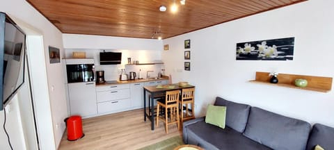TV and multimedia, Kitchen or kitchenette, Living room, Seating area, Dining area, oven, stove, toaster