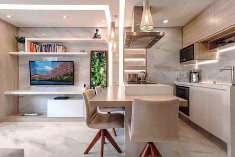 Kitchen or kitchenette, Living room, Dining area