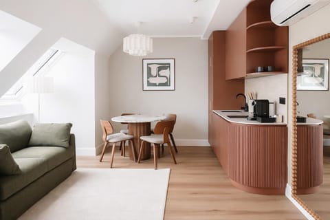 Living room, kitchen