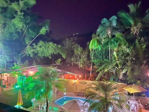 Night, Natural landscape, Garden, Garden view, Pool view, Swimming pool