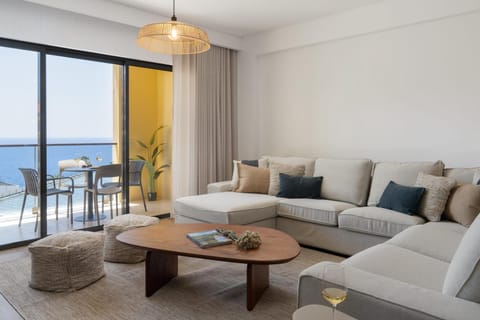 Living room, Seating area, Sea view