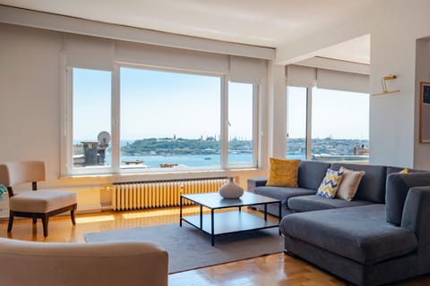 Living room, Seating area, Sea view