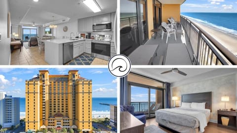 Facade/entrance, Bed, Natural landscape, Balcony/Terrace, Kitchen or kitchenette, Photo of the whole room, Beach, Bedroom, Sea view