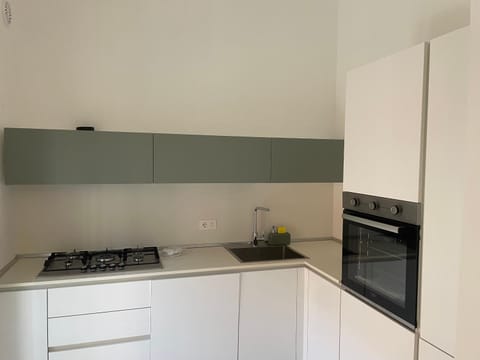 Kitchen or kitchenette, oven, stove