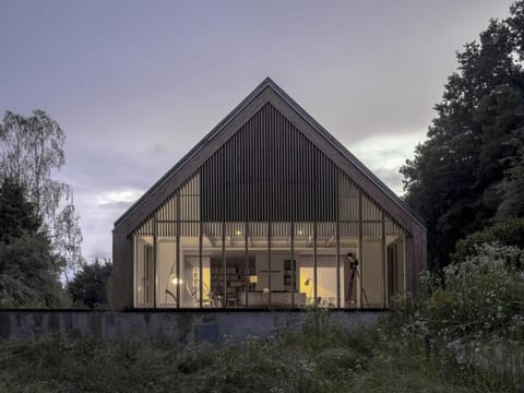 Property building, Night, Garden, Garden view