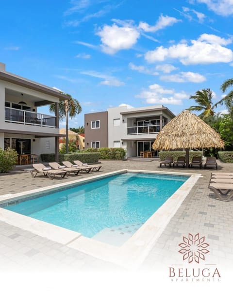 Property building, Day, Natural landscape, Pool view, Swimming pool, sunbed
