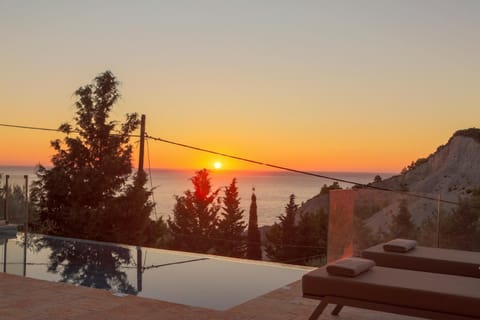 Swimming pool, Sunset