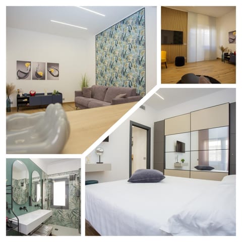 Bed, Bathroom, TV and multimedia, Living room, Photo of the whole room, Seating area, Bedroom