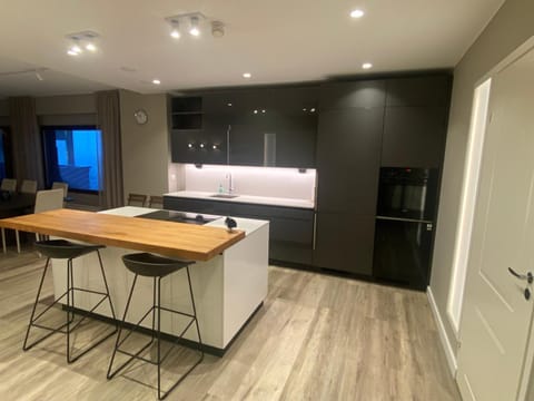 Kitchen or kitchenette, oven, stove