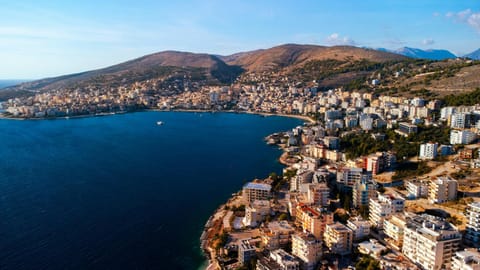 Nearby landmark, Day, Natural landscape, Bird's eye view, City view, Lake view, Mountain view, Sea view