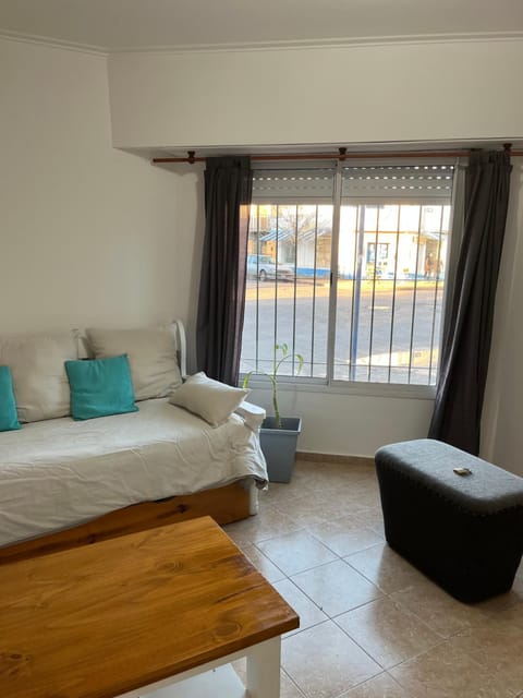 Bed, Living room, Seating area