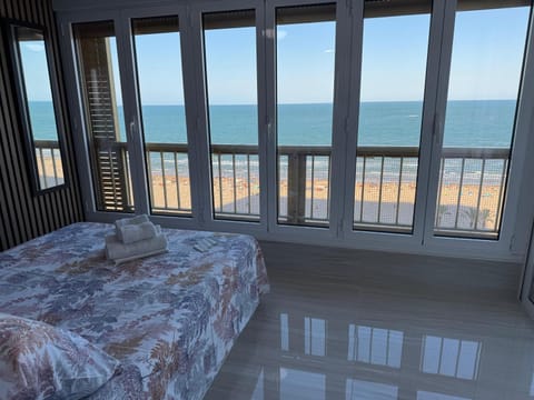 Bed, Natural landscape, Beach, Bedroom, Sea view