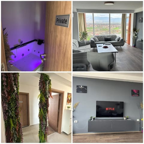 Luxury Jacuzzi Apartment City View Free Parking Apartment in Skopje