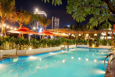 Night, Swimming pool, Swimming pool