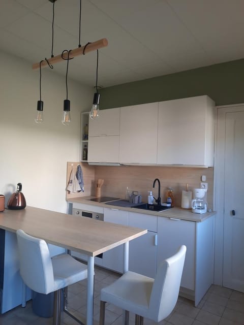 Kitchen or kitchenette, Dining area, stove