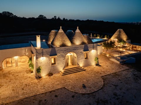 Property building, Night, Pool view, Swimming pool