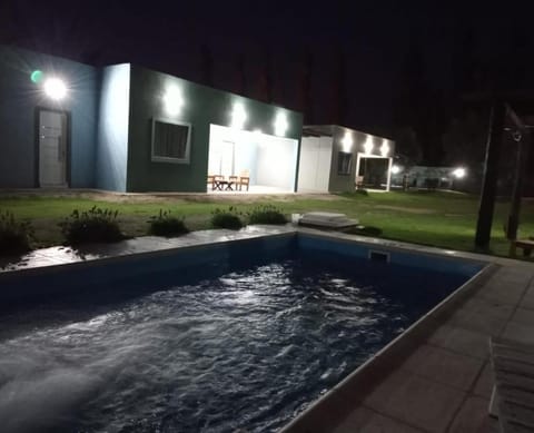 Night, Pool view, Swimming pool
