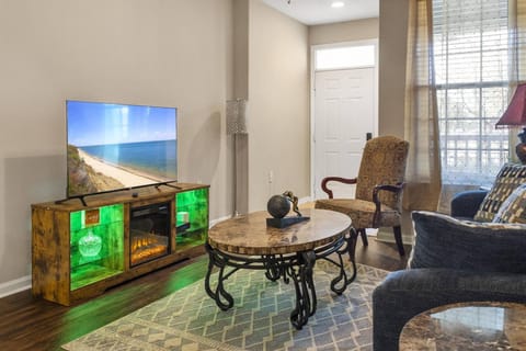 Living room, fireplace